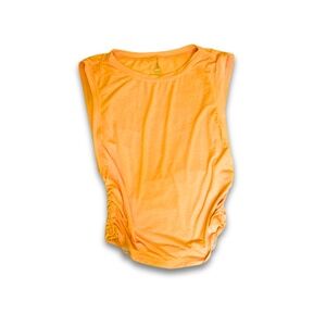 Free People Movement Ruched Tank Orange | Size Small